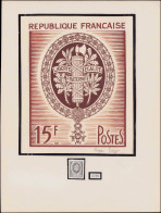 MAQ FRANCE - Poste - (1011), Type Non Adopté (15f. Armes De La République Et Légion D'honneur), Maquette Gouache Et Encr - Neufs