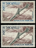 ** FRANCE - Poste - 1215b, Inscription En Bleu Clair + Normal: 30f. Pont De Tancarville - Neufs