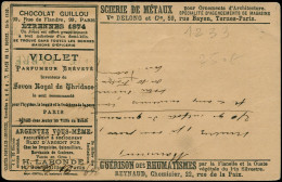 LET FRANCE - Entiers Publicités Multiples - Storch 17, Cp Annonces (S.1233), Carton Chamois, 10+5c. Cérès Non Entaillé, - Standard Covers & Stamped On Demand (before 1995)