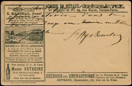 LET FRANCE - Entiers Publicités Multiples - Storch 17, Cp Annonces (S.1234), Carton Chamois, Cérès 10c. Non Entaillé, 18 - Standard Covers & Stamped On Demand (before 1995)