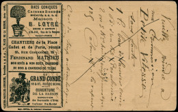 LET FRANCE - Entiers Publicités Multiples - Storch 21, Cp. Annonces (S.1196), Carton Chamois, 15c. Cérès Non Entaillé, 8 - Standard Covers & Stamped On Demand (before 1995)