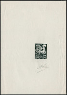 EPA FRANCE - Epreuves D'Artiste - Préo - Préo 111, épreuve D'artiste En Noir, Signée Frères (sans Pré Oblitération): 12f - Artist Proofs