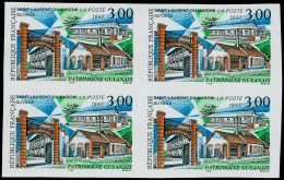 ** FRANCE - Non Dentelés - 3048, Bloc De 4 (tirage Connu - 50 Exemplaires): 3.00f. Patrimoine, Guyane - Unclassified