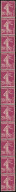 ** FRANCE - Roulettes - 30, Bande Verticale De 11: 20c. Semeuse Lilas-rose - 1863-1870 Napoleon III With Laurels