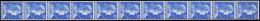 ** FRANCE - Roulettes - 40, Bande De 11 Vertical: 20f. Muller - Roulettes