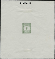 EPA FRANCE - Taxe - 43, épreuve En Olive Sur Blanc: 1c. Recouvrement - 1859-1959 Neufs