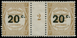 * FRANCE - Taxe - 49, Paire Millésime "2" - 1859-1959 Neufs