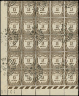 O FRANCE - Taxe - 62, Bloc De 25 Cdf, Oblitération 22/01/34: 2f. Sépia - 1859-1959 Used
