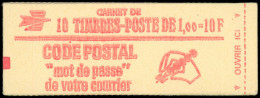 ** FRANCE - Vignettes - PA 26j, Carnet Ouvert De 5, Pubs Code Postal, Faciale 10f. Rouge: Palissy Violet - Other