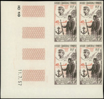 ** AFRIQUE EQUATORIALE - Poste Aérienne - 62a, Bloc De 4 Non Dentelé, CD 11/7/57: Centenaire Des Troupes Africaines - Other