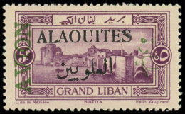 ** ALAOUITES - Poste Aérienne - 7a, Erreur Sur Timbre De Grand Liban, Signé Brun: 5pi. Violet - Autres