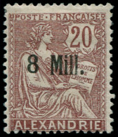 * ALEXANDRIE - Poste - 41a, Type II: 8m. S. 20c. Brun-rouge - Neufs