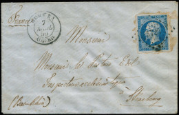 LET ALGERIE - Poste - France Yvert 14 Sur Enveloppe, Cachet PC 3725 (Douera), 7/4/59 - Other & Unclassified