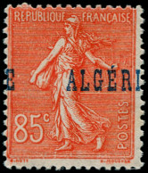 * ALGERIE - Poste - 28a, Surcharge à Cheval: 85c. Semeuse Lignée - Other & Unclassified