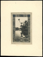 N ALGERIE - Poste - (102), Type Adopté (cadre Différent), Essai-photo En Noir Monté Sur Carton: Palmier Colomb-Bechar - Other & Unclassified