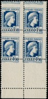 ** ALGERIE - Poste - 214c, Bloc De 4, Bdf, Piquage à Cheval: 1.50f. Bleu (Maury) - Other & Unclassified