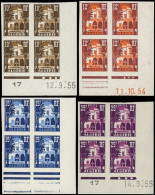 ** ALGERIE - Poste - 313Ab/14Ab, 4 Blocs De 4 Non Dentelés: Musée Du Bardo - Unused Stamps