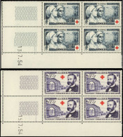 ** ALGERIE - Poste - 316/17, 2 Blocs De 4 Cd: Croix-Rouge 1954 - Neufs