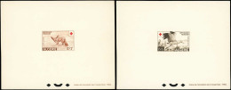 EPL ALGERIE - Poste - 343/44, 2 Epreuves De Luxe: Croix Rouge, Fennec Et Cigognes - Unused Stamps