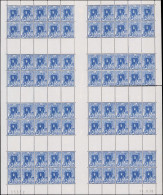 ** ALGERIE - Carnets - Maury 21a, Feuille Complète De 80, Carnets Non Confectionnés, Début De Découpe: 65c. Bleu - Autres & Non Classés