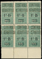 ** ALGERIE - Colis Postaux - 28aa + 28ba, Bloc De 6 Bdf Dont "1" Et "5" Modifiés (oxydation): 1.15 Sur 95c. - Other & Unclassified