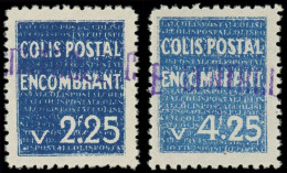 ** ALGERIE - Colis Postaux - 62/63, 2.25f. Et 4.25f. Bleu Vif - Colis Postaux