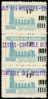 ** ALGERIE - Colis Postaux - 183a, Bande De 3, Surcharge "17f" Au Milieu - Autres & Non Classés