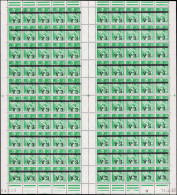 ** ALGERIE "EA" - Poste - Alger, Surcharge Typo, Feuille De 100, Surcharge Renversée (Ex. Collection Bosc): 0.10 Vert - Autres & Non Classés