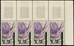 ** ALGERIE "EA" - Poste - Alger, Surcharge Typo Renversée, Bande De 4: 0.45 Gorges De Karrat - Algérie (1962-...)