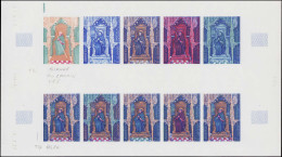 ** ANDORRE - Poste - 264, Feuillet De 10 Essais Polychromes, Cd 6/7/77: 2.00f. Chapelle St Roma - Autres & Non Classés