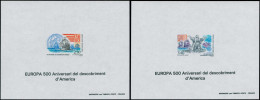 ** ANDORRE - Blocs Spéciaux - 416/17, 2 Feuillets: Europa 92, C. Colomb (Maury) - Other & Unclassified