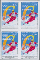 ** ANDORRE - Non Dentelés - 498, Bloc De 4 (non Distribué - 6 Connus): 4.40f. Jeux Olympiques De Nagano 1998 - Other & Unclassified