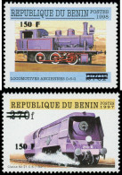 ** BENIN - Poste - Michel 1289 + 1303, 2 Valeurs Surcharge Locales: Locomotives - Other & Unclassified