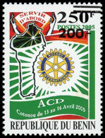 ** BENIN - Poste - Michel 1410, émission Locale, Variété Double Surcharge (la 2ème à Sec): 200/250f. Rotary - Other & Unclassified