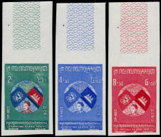 ** CAMBODGE - Poste - 63/65, Non Dentelés, Bdf: Admission - ONU - Cambodia