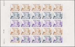 ** CAMBODGE - Poste - 86, Feuille Complète De 25 Essais De Couleurs, Dont Polychromes (les 2 Autres N'existent Pas): 20r - Cambodia