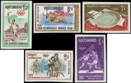 ** CAMBODGE - Poste - 208/12, Série Non Dentelée: Jeux Olympiques De Mexico 68 - Cambodia