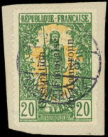 O CAMEROUN - Poste - 58, Sur Fragment, Signé Scheller: 20c. Vert Et Jaune Foncé - Used Stamps