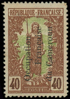 * CAMEROUN - Poste - 61a, Surcharge Ascendante, Signé Scheller: 40c. Brun Et Vert-olive - Unused Stamps