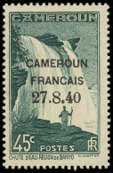 ** CAMEROUN - Poste - 218(c), Variété Gros "8" (gomme Coloniale): 45c. Vert Foncé - Unused Stamps