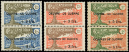 ** CAMEROUN - Poste - 233b/35b, 3 Paires Sans "s" à Oeuvres Tenant à Normal, Signés Brun (gomme Coloniale) - Unused Stamps