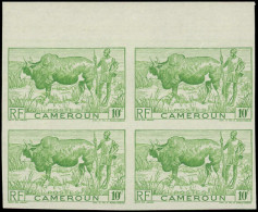 ** CAMEROUN - Poste - 276, Bloc De 4 Non Dentelé, Bdf, Erreur De Couleur: 10c. Vert-jaune, Boeuf (Maury) - Autres & Non Classés