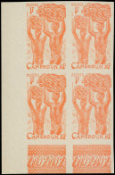 ** CAMEROUN - Poste - 282b, Bloc De 4 Non Dentelé, Cdf, Erreur De Couleur: 1f. Orange, Bananes - Autres & Non Classés