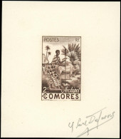 EPA COMORES - Poste - 4, épreuve D'artiste En Brun, Signée: 2f. Femme Et Palmier - Autres & Non Classés