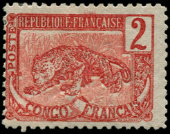 * CONGO - Poste - 28b, Erreur De Couleur, Brique Et Rose, Signé Brun: 2c. Panthère - Other & Unclassified
