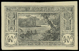 (*) COTE D'IVOIRE - Poste - 51, Essai Non Dentelé En Noir Sur Papier Fin - Unused Stamps