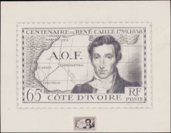 MAQ COTE D'IVOIRE - Poste - 141, Maquette Originale Au Crayon (235 X 150), Faciale 65c, Signée Cottet + Réduction Photo: - Other & Unclassified