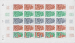 ** COTE D'IVOIRE - Poste - 359, Feuille De 25 Essais Dont 5 Polychromes, CD 15/11/72: Campagne De L'eau - Other & Unclassified