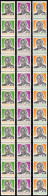 ** COTE D'IVOIRE - Poste - 431/33, 3 Bandes De 11 Issues De Roulette, Avec 1 Ex N° Noir - Unused Stamps