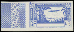 (*) COTE D'IVOIRE - Poste Aérienne - 2A, Valeur Non émise 4.15f. Bleu, Non Dentelé, Bdf, Sans Nom De Colonie (Maury) - Autres & Non Classés